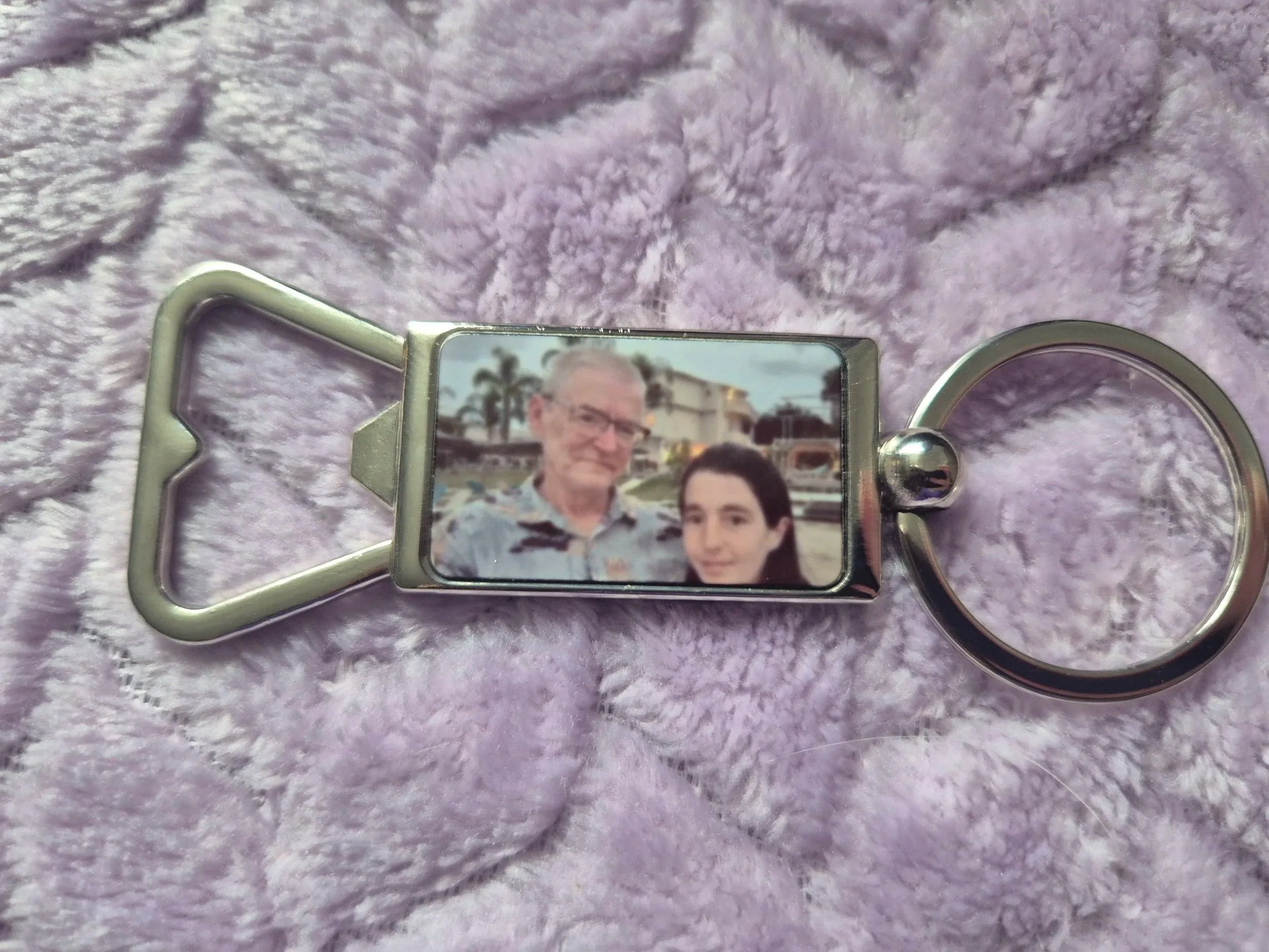 Personalized Photo Bottle Opener Keyring