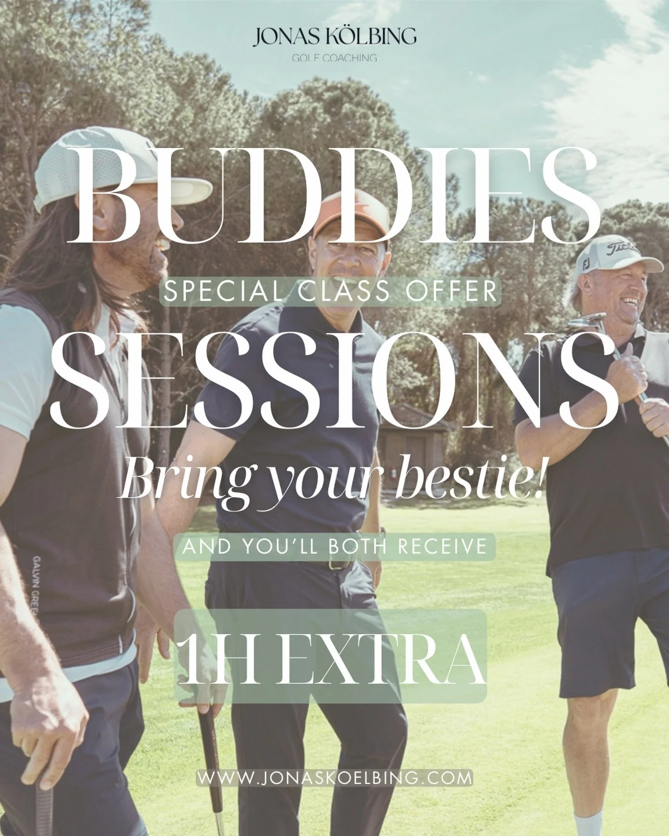 &bdquo;Hi, ich bin Jonas.&ldquo;

Falls wir uns noch nicht kennen: Ich helfe Menschen dabei, mit mehr Spa&szlig; und einem klaren Plan besser Golf zu spielen.

Deshalb habe ich gerade ein besonderes Angebot f&uuml;r Sie:

Buddy Sessions &ndash; Bring