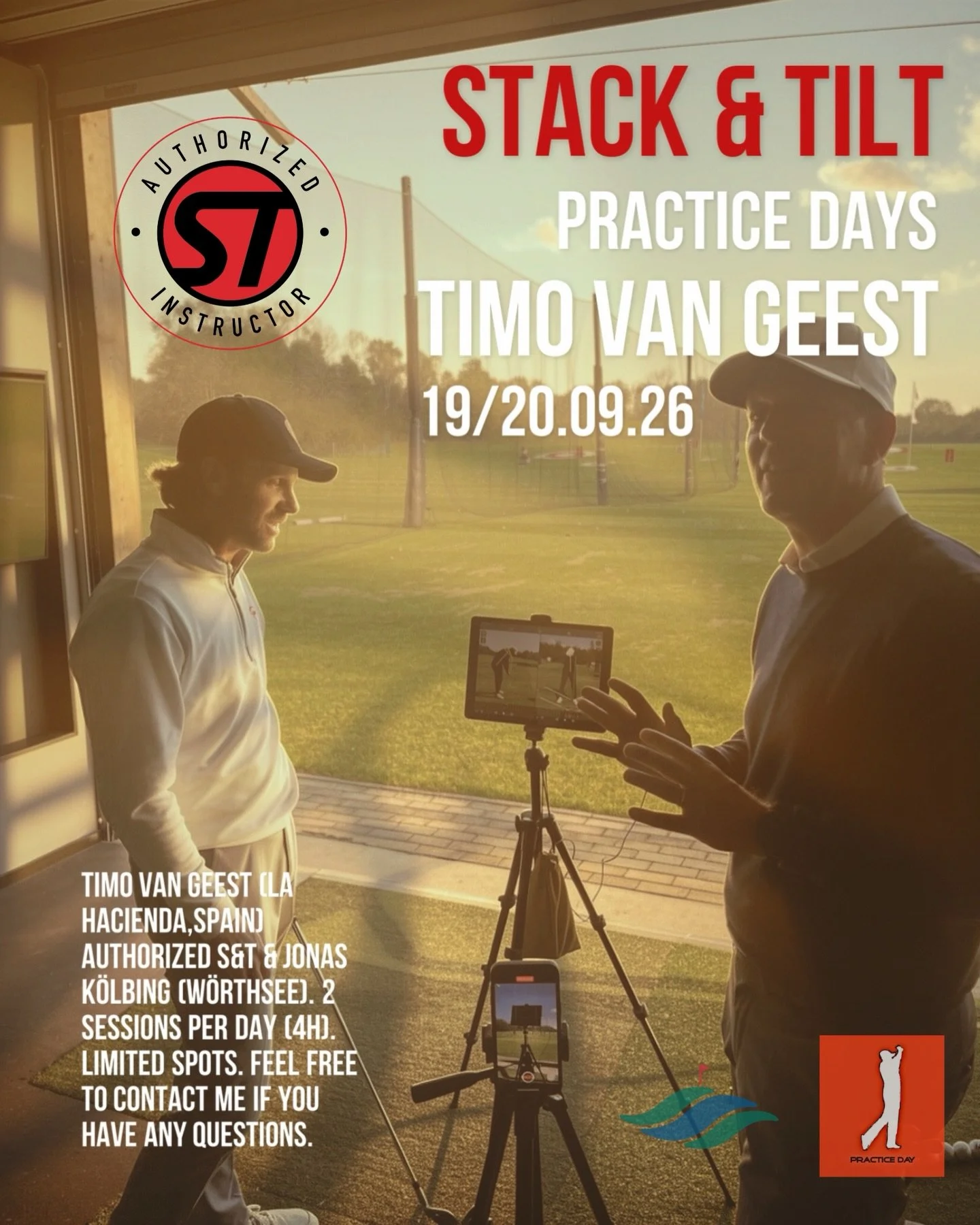 Ich freue mich, zum Jahresende noch ein besonderes Highlight ank&uuml;ndigen zu d&uuml;rfen: 2 exklusive Practice Days mit dem Authorized Stack &amp; Tilt Instructor, Timo van Geest aus La Hacienda, Spanien.

Timo besucht uns im Golfclub W&ouml;rlsee