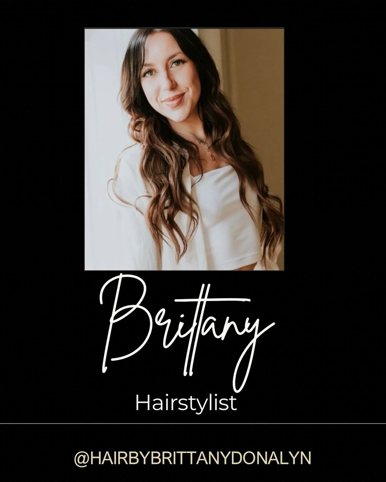 🖤MEET THE TEAM🖤

Brittany Dona-lyn is a hairstylist with nearly a decade of experience, specializing in seamless keratin bond extensions, blonding, and colour correction.

With a background in photography and fine arts, she brings a trained eye for