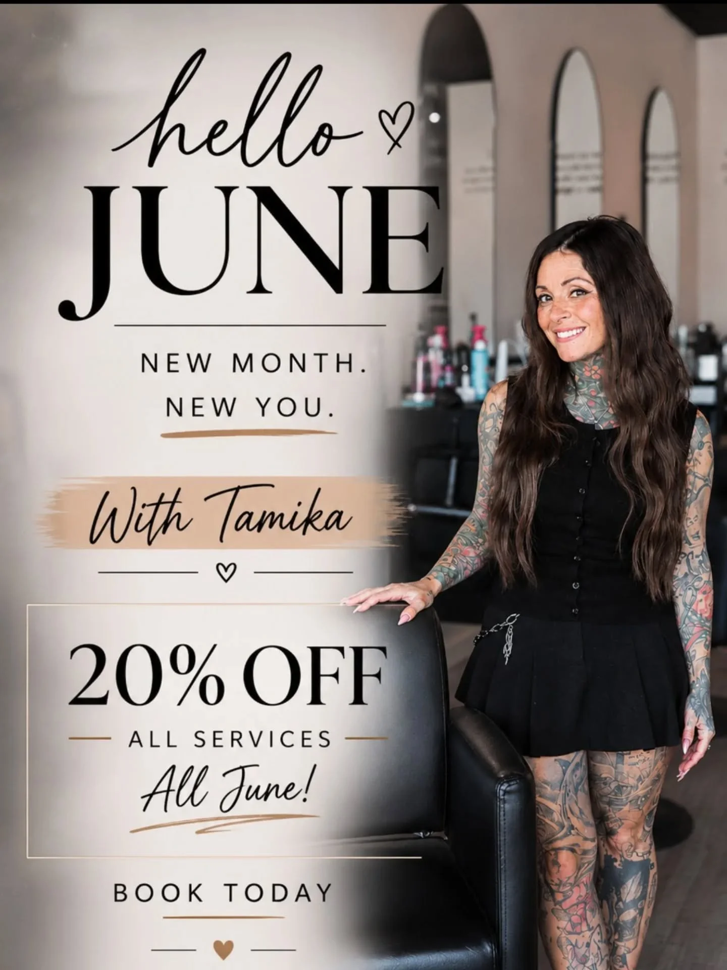 HELLO JUNE ☀️
New month. New you.
Enjoy 20% off all services with Tamika all June long. From subtle refreshes to bold transformations, now's the perfect time to book.
✨ Limited appointments available. 📍 Nzuri Beauty Lounge

WinnipegHair WinnipegStyl