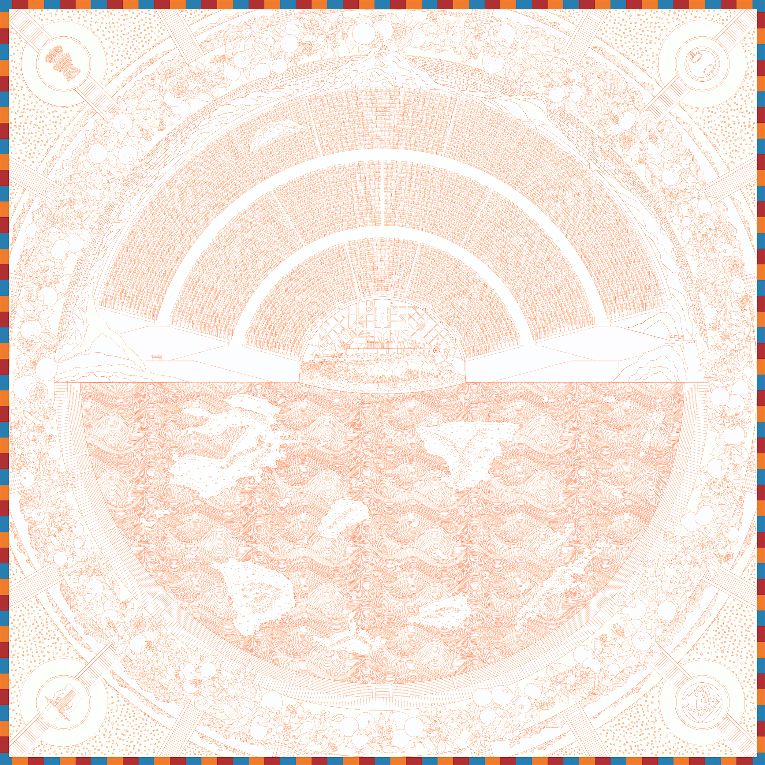 The Theater and the Bay - Golden Hour