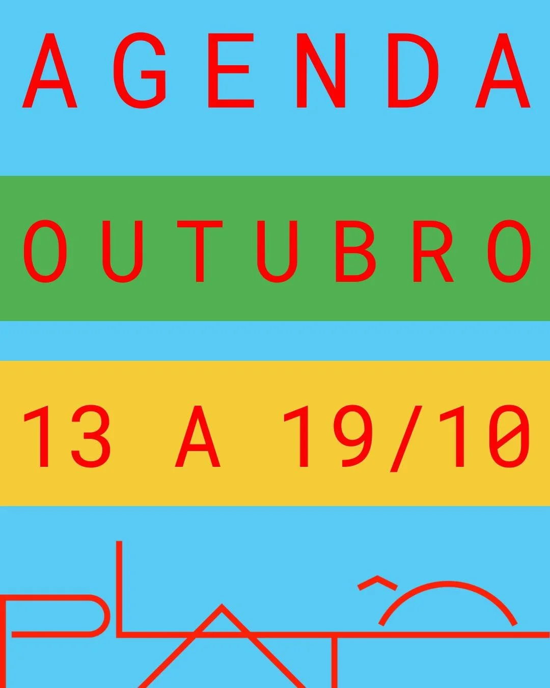 AGENDA DA SEMANA (13 a 19/10)

Ter&ccedil;a, 13/10, &agrave;s 19h - LAN&Ccedil;AMENTO de Her&oacute;is por acaso (M&aacute;quina de Livros), de Octavio Guedes. 

Quarta, 14/10, &agrave;s 19h - LAN&Ccedil;AMENTO + BATE-PAPO. Karla Monteiro lan&ccedil;