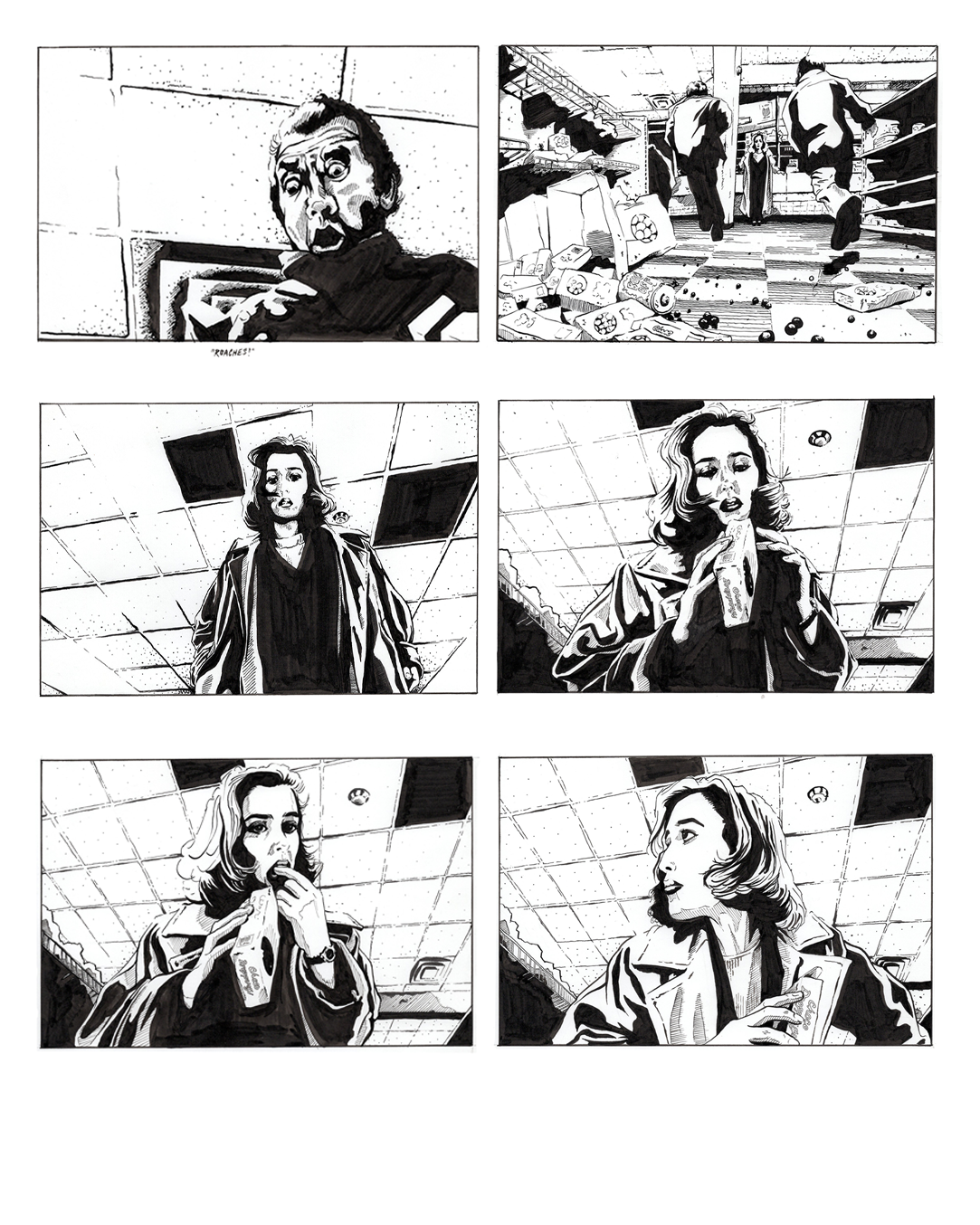 x-files comic book drawing illustration chocco droppings Scully Gillian Anderson roaches plasticbaginatree
