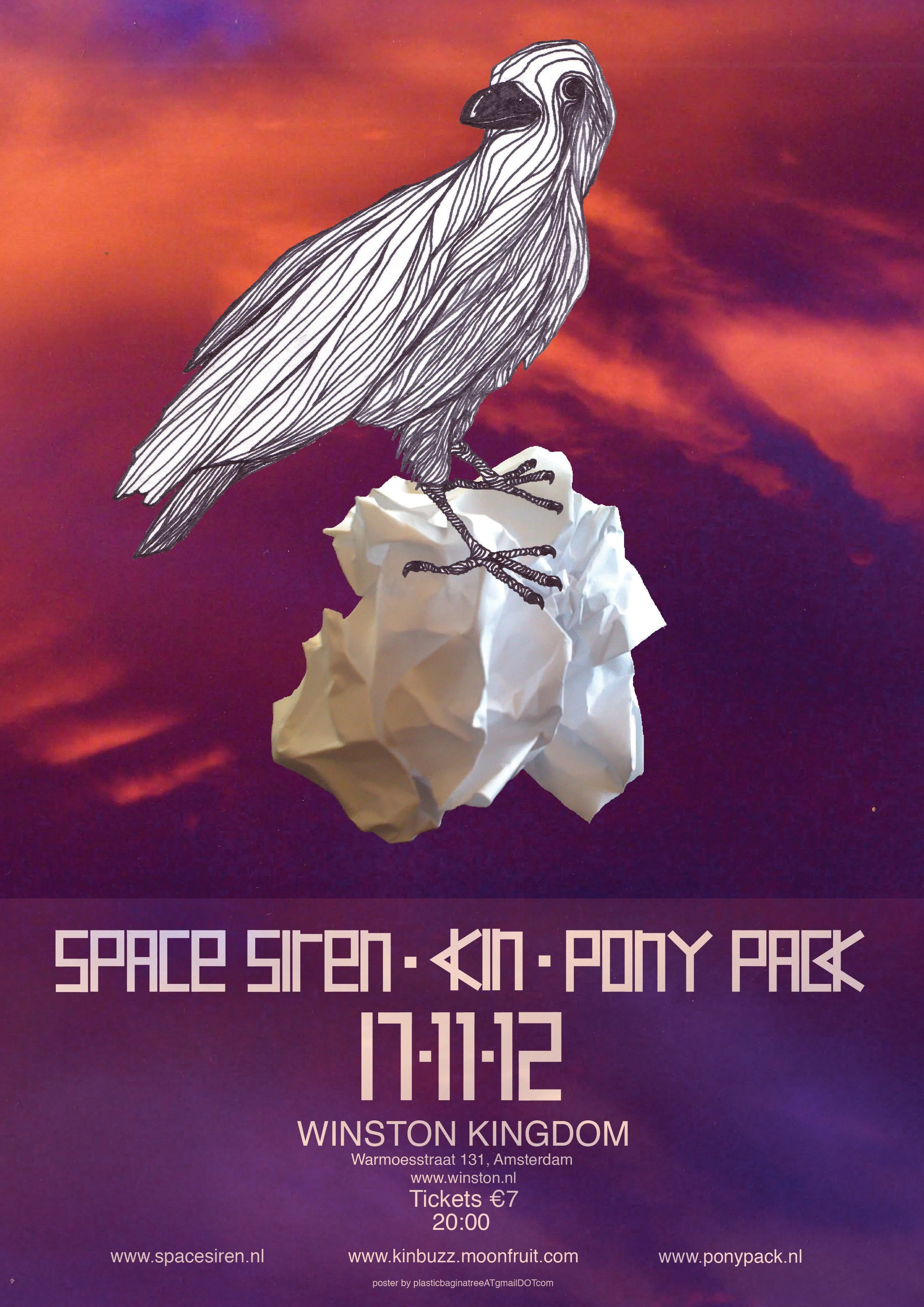 bird on paper ball in sky space design illustration plasticbaginatree