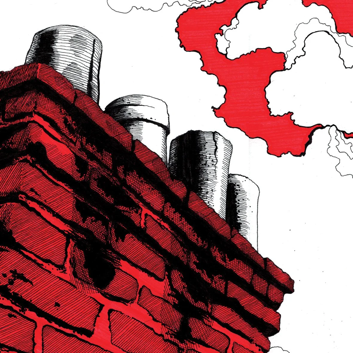 chimney stack drawing illustration