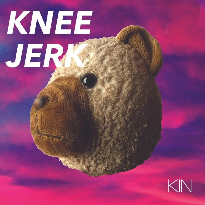 bear head floating in sky kin knee jerk plasticbaginatree design