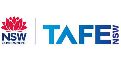 Logos of NSW Government and TAFE NSW on a white background.