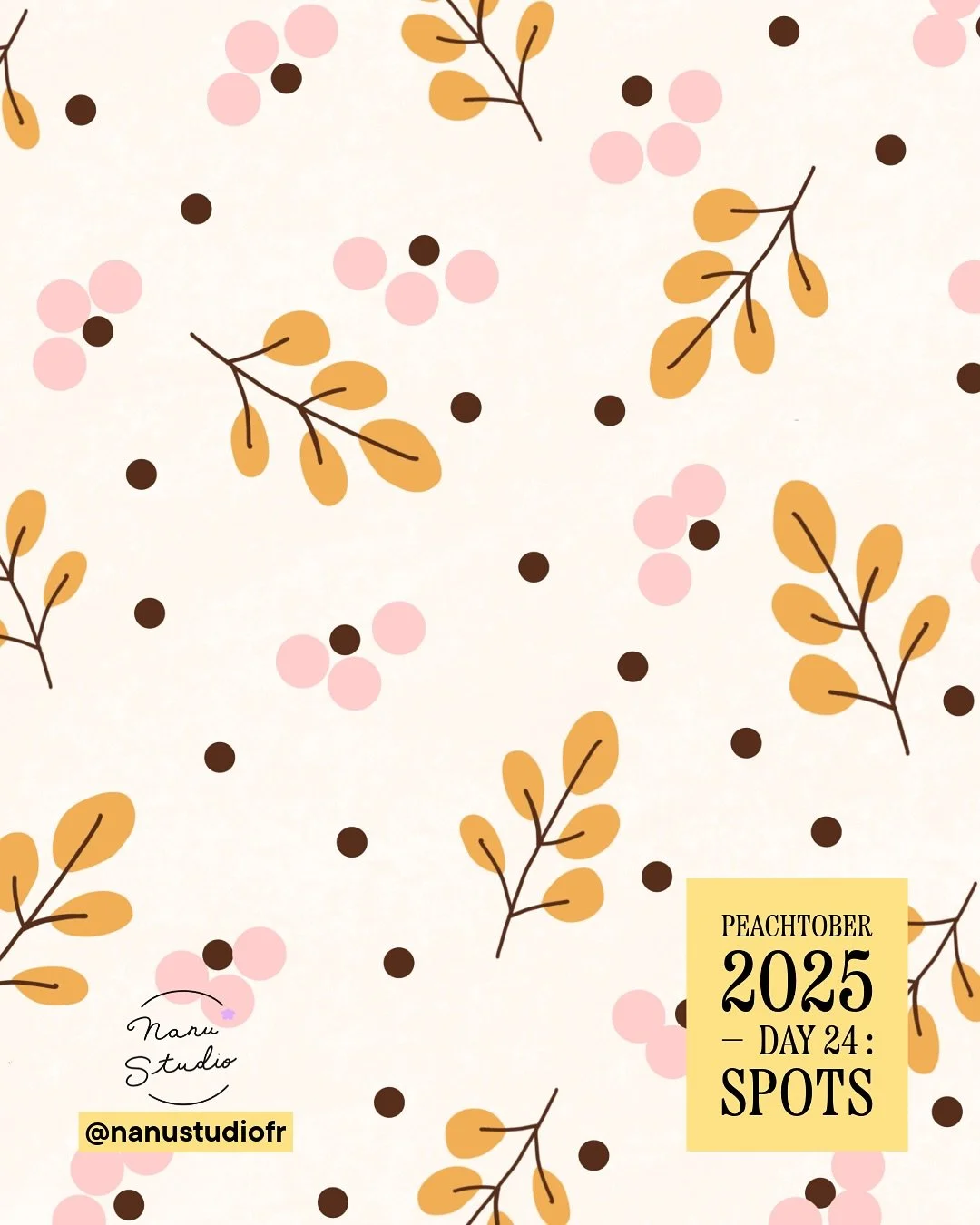 ✨ Spots + Stripes = autumn magic ✨

On continue le #peachtoberchallenge 🍑

Cette fois-ci, j&rsquo;ai combin&eacute; le Day 24: Spots et le Day 25: Stripes dans une m&ecirc;me illustration 🎨

Ces motifs feront partie de ma mini collection d&rsquo;au
