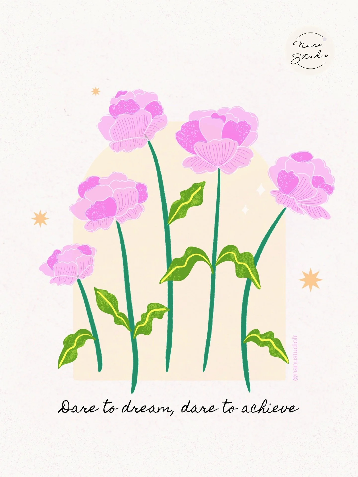 EN &amp; FR 👇🏼

A new month begins, I can&rsquo;t believe it&rsquo;s already May. A little illustration with this quote to motivate myself and you if needed: &laquo;&nbsp;Dare to dream, dare to achieve.&nbsp;&raquo; Let&rsquo;s step out of our comf