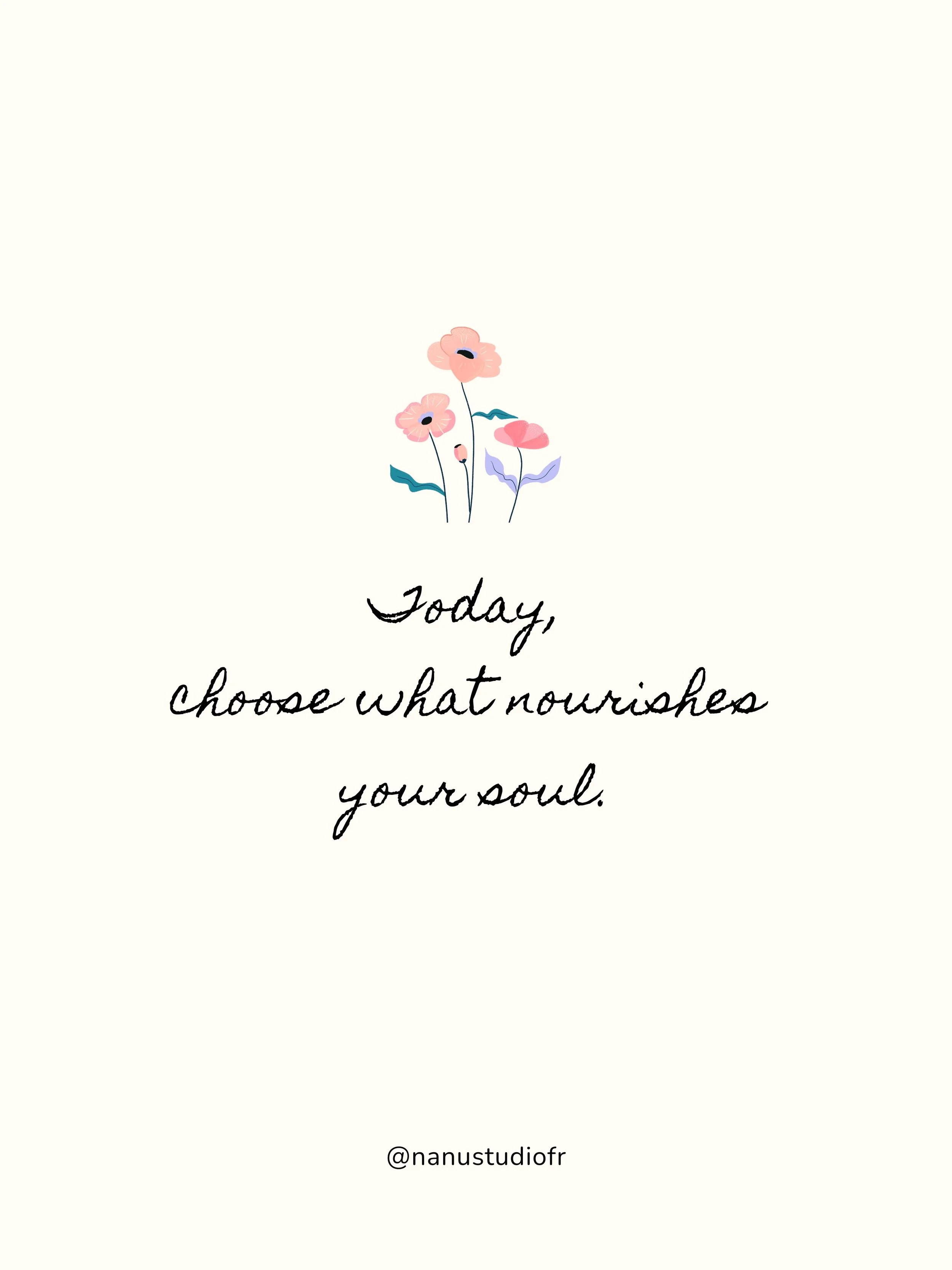 EN &amp; FR 👇🏼

&laquo;&nbsp;Today, choose what nourishes your soul&nbsp;&raquo;. 🪷

The path of a freelance graphic designer and illustrator can be tough, with its ups and downs. But what always motivates me most at the end of the day is drawing 