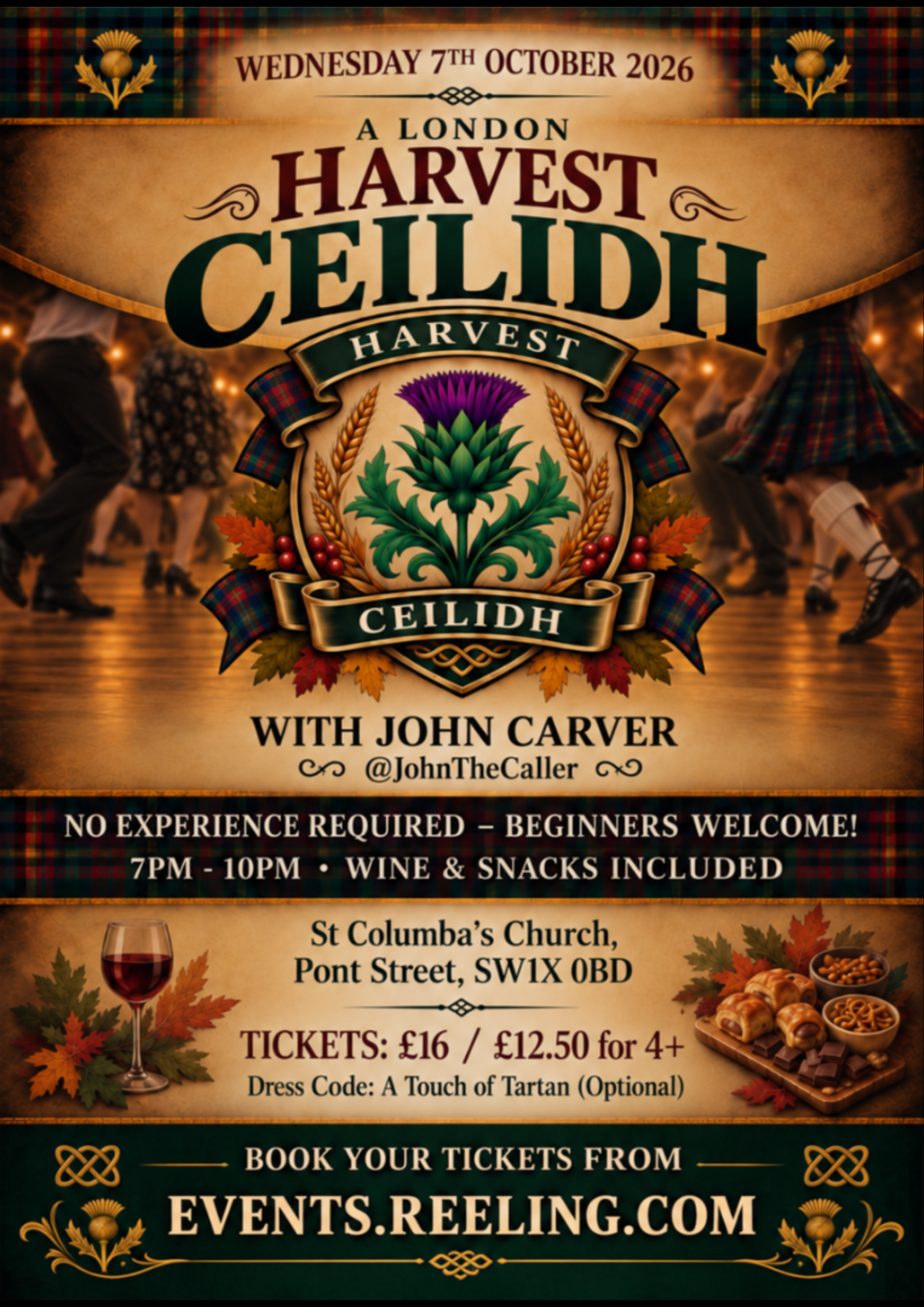 🪻🌿Harvest Ceilidh on Wed 7th Oct at Pont Street