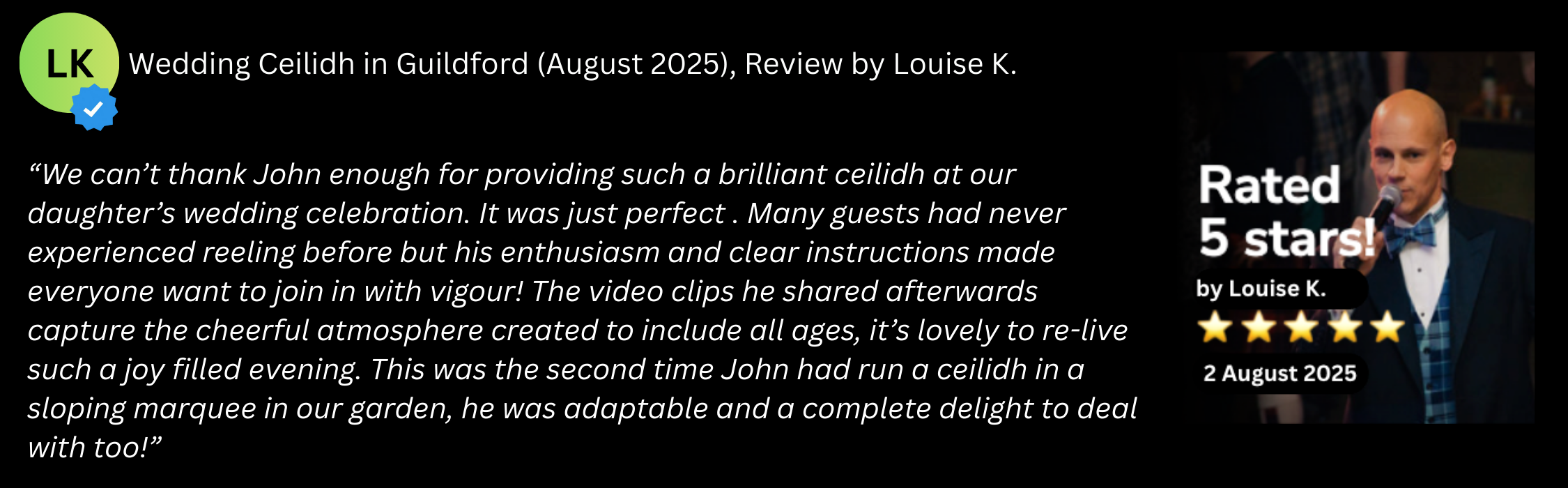 REVIEWS  TESTIMONIALS TO GO ON REELING WEBSITE (Most recent first) (1).png