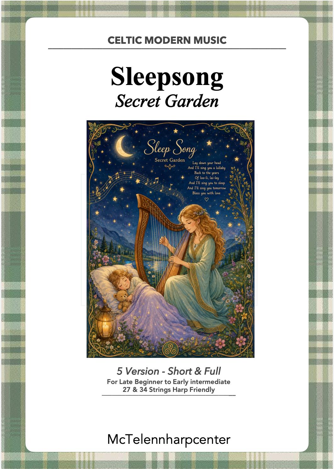Sleepsong - Secret Garden - 5 Version - 27 & 34 Strings Harp