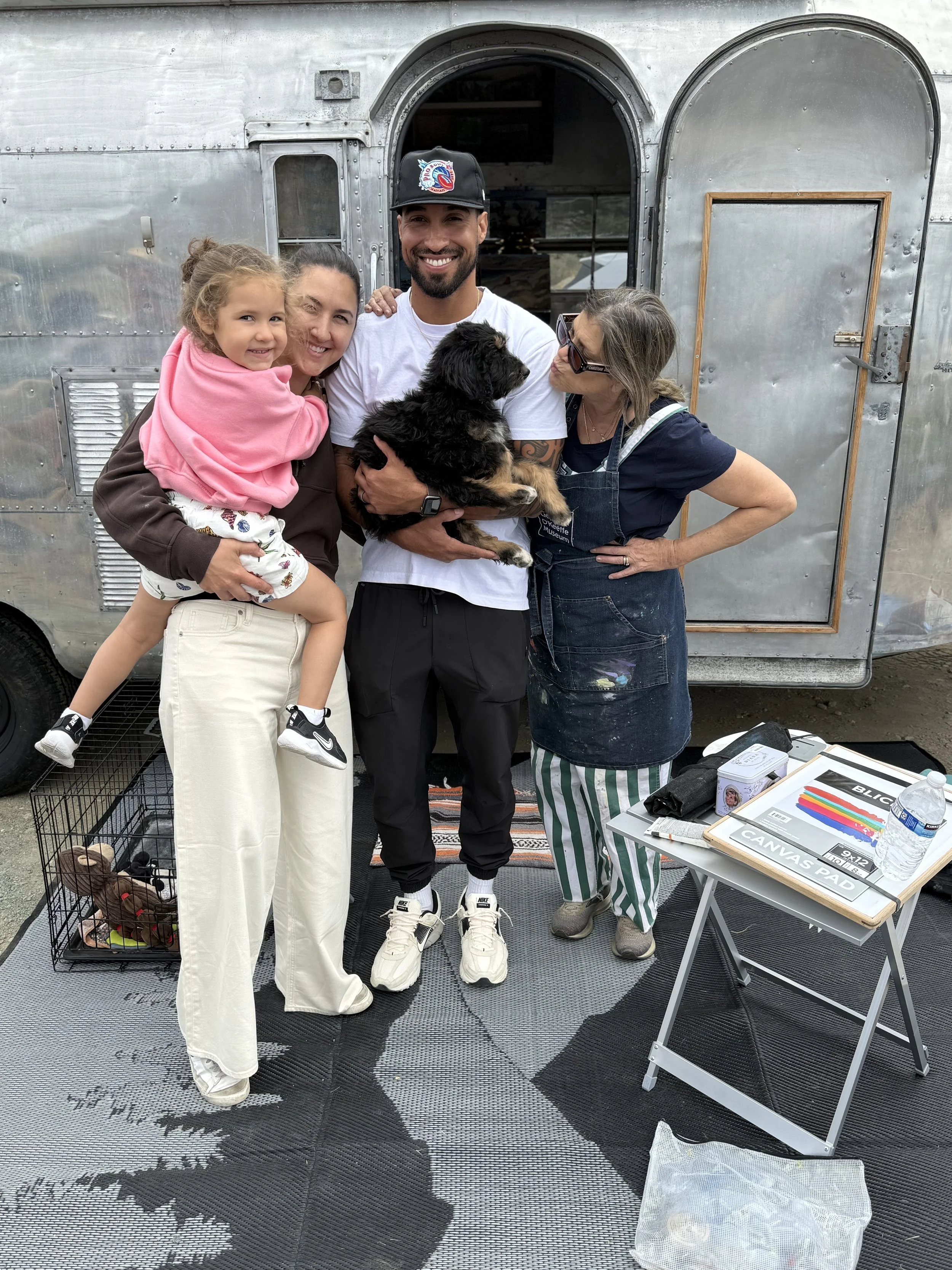 Coco, Terrell, and Nani with their new Puppy Marigold/Maggie