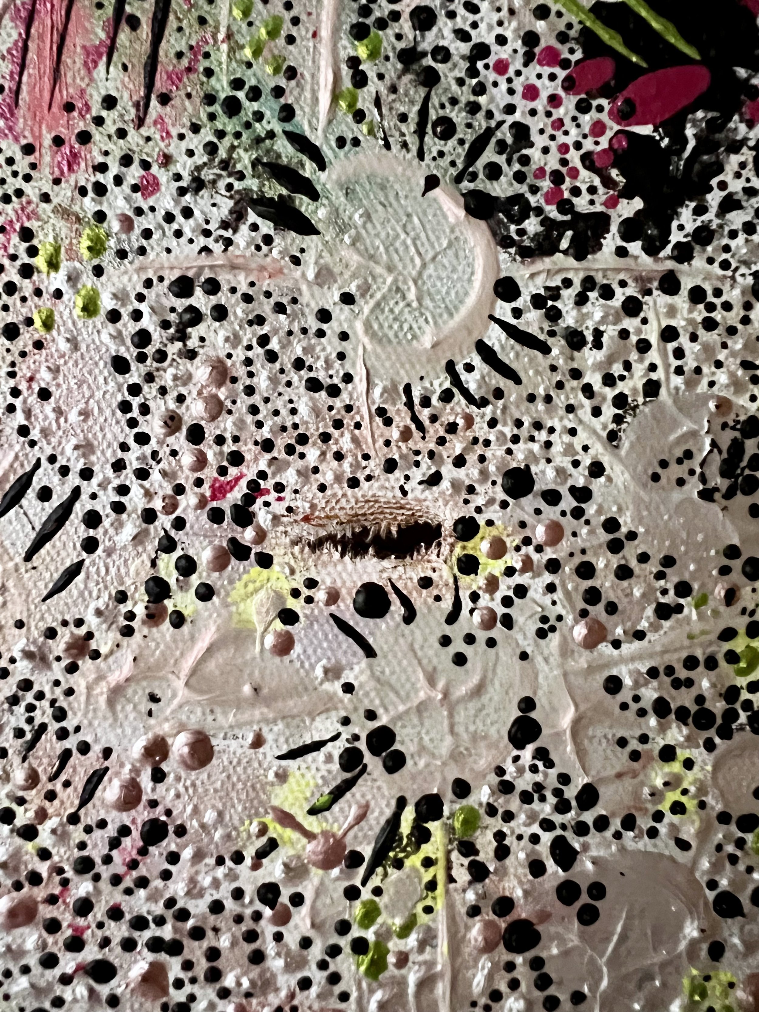  Broken Open 
2025-2026 
Acrylic & oil on canvas 
3' x 4' (36 x 48 in)