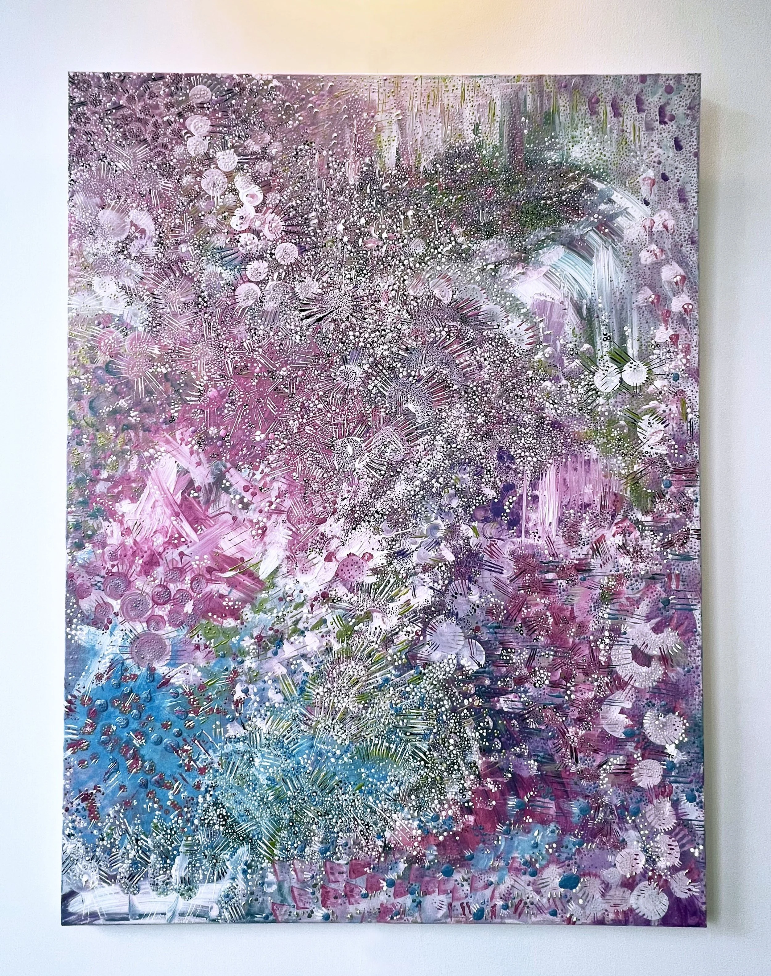  Mythology of Us 
 2022-2024 
Mixed media on canvas 
3' x 4' (36 x 48 in)