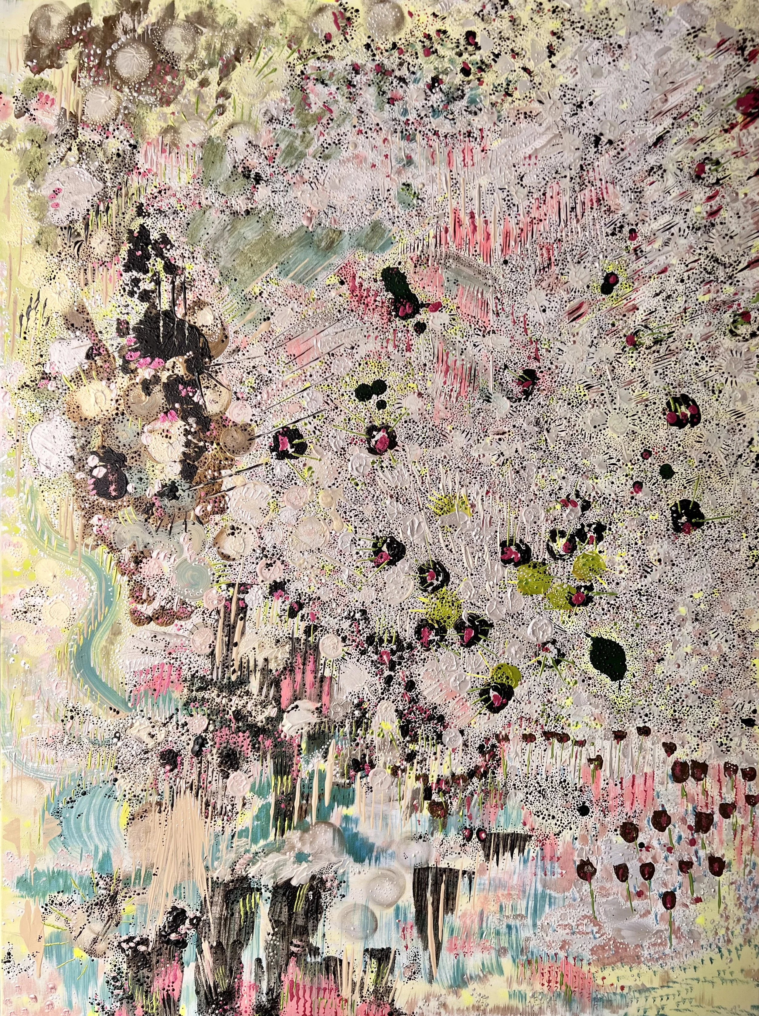  Broken Open 
2025-2026 
Acrylic & oil on canvas 
3' x 4' (36 x 48 in)