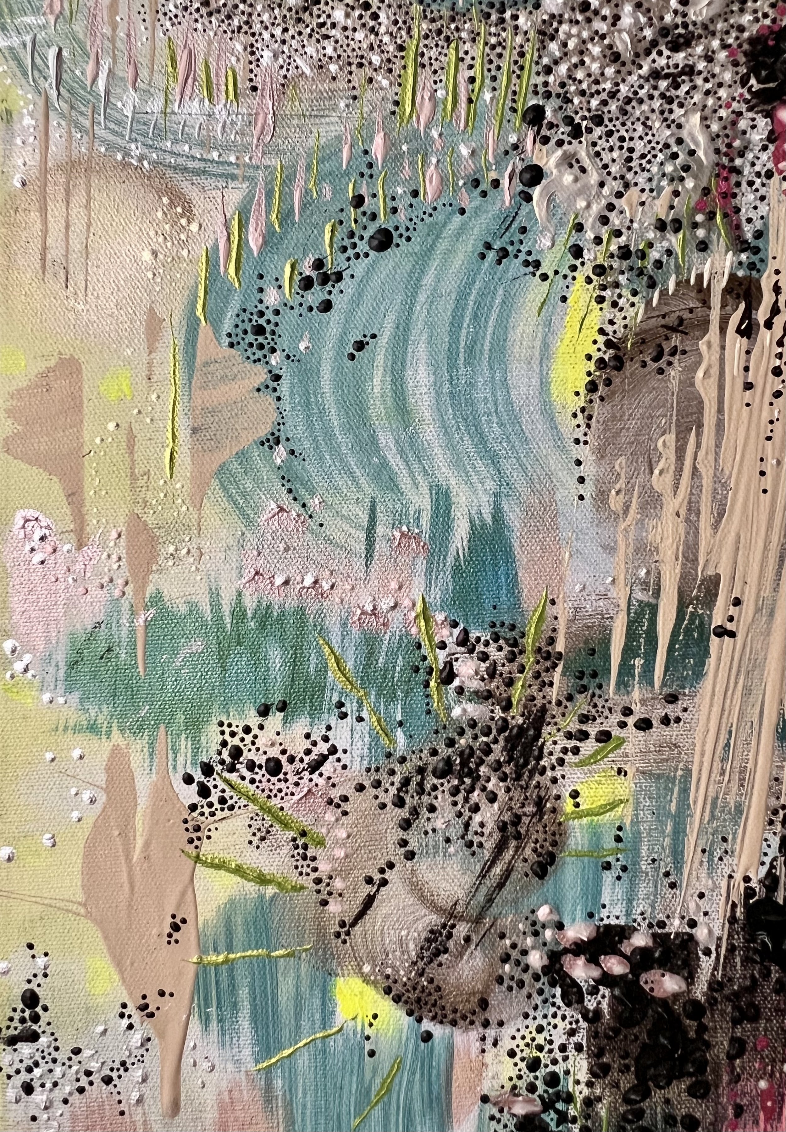  Broken Open 
2025-2026 
Acrylic & oil on canvas 
3' x 4' (36 x 48 in)