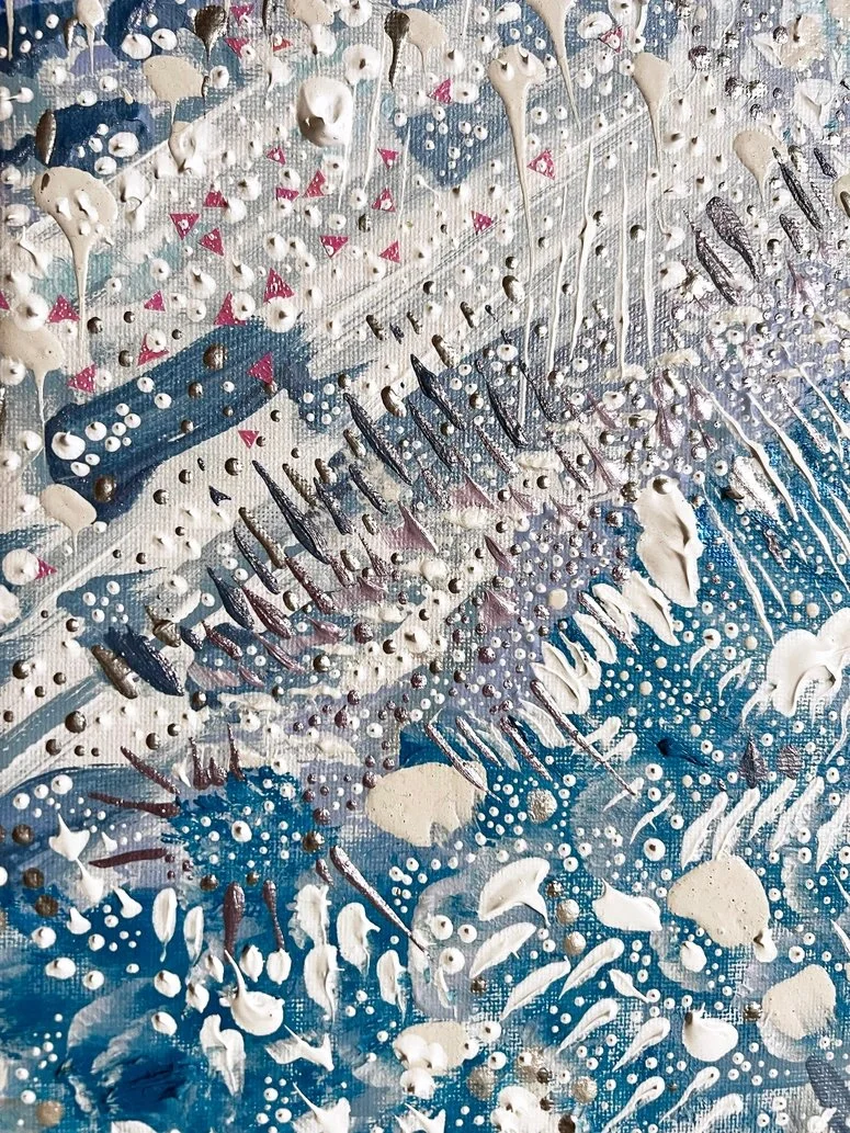 Where Water and Wave Are One
2024
Mixed media on canvas
45,5 x 61 cm (18 x 24 in)n)