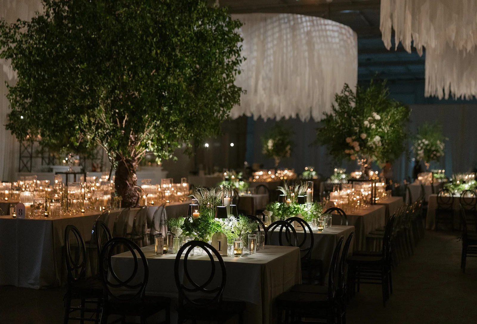 Rao tablescapes with trees as decor