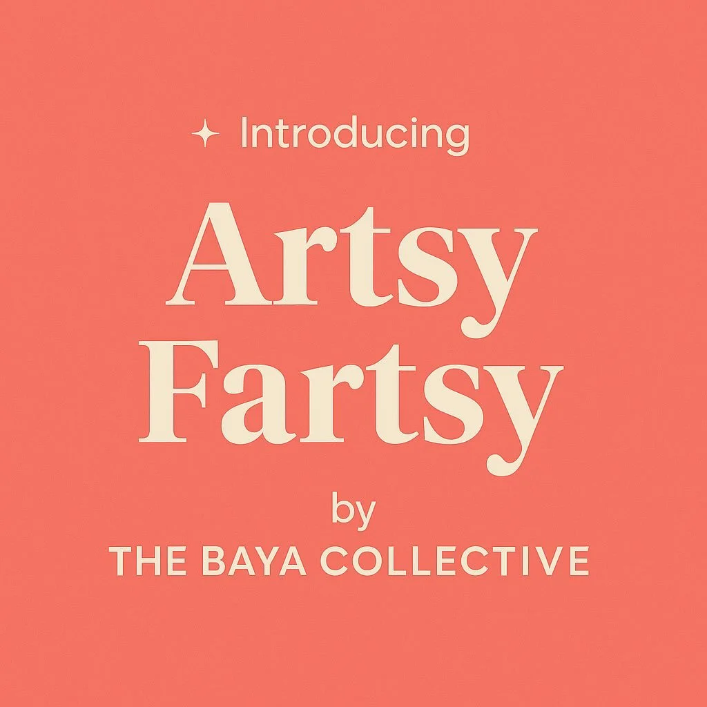 Introducing Artsy Fartsy - A creative line by The BAYA Collective🎨

Explore Artsy Fartsy ➡️ https://www.thebayacollective.org/artsy-fartsy

Handmade by Mandy Jane💗