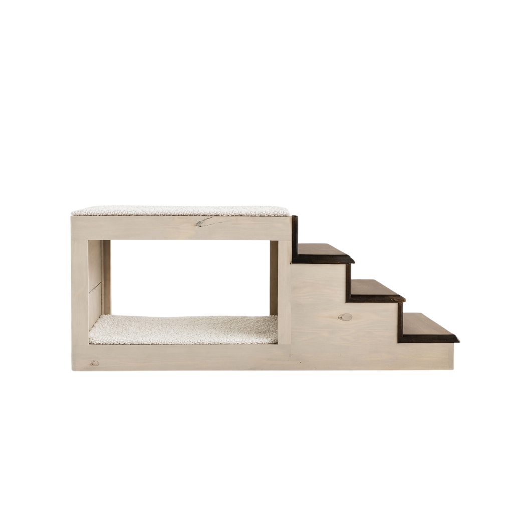 Evelyn | Dog stairs with a cozy built-in nook