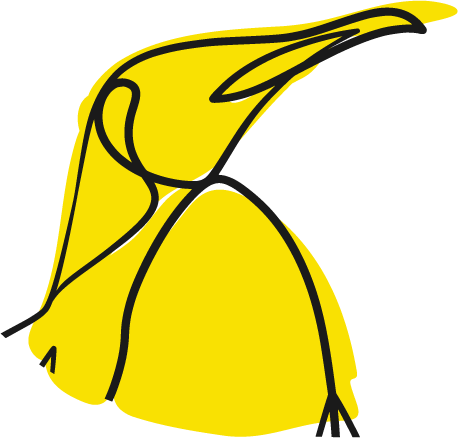 A yellow butterfly with black outlines.