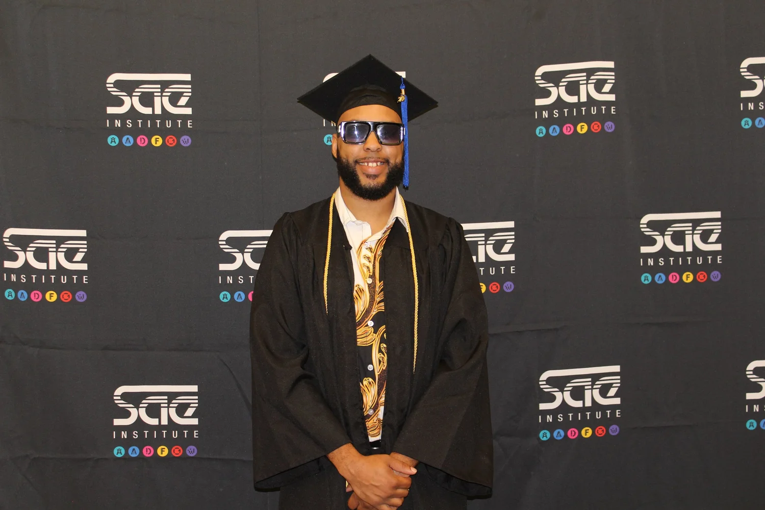 Christopher Brundidge graduating from SAE Institute