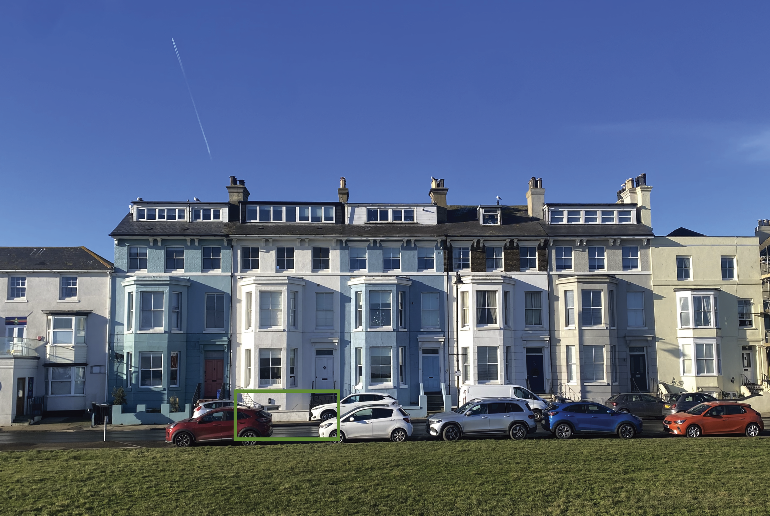 Green box shows location