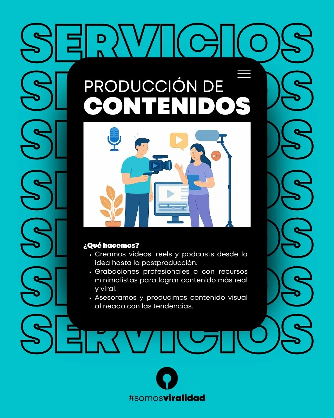 🎥 &iquest;Sab&iacute;as que un buen video puede abrir m&aacute;s puertas que mil correos?

En Becus llevamos tu contenido desde la idea hasta la edici&oacute;n final.
Grabamos con equipos profesionales o minimalistas, porque lo que importa es el men