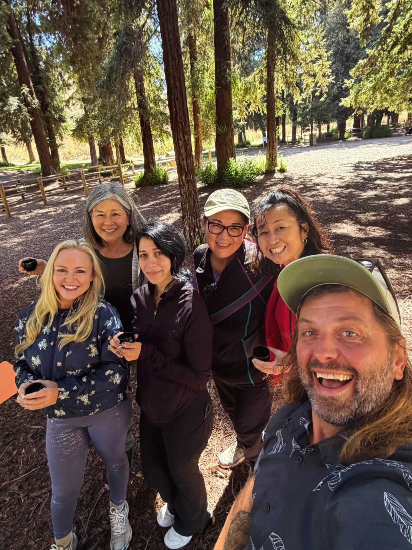 Forest Bathing beneath the Southern Californian Redwoods.

This past Saturday we had an amazing and peaceful time beneath the canopy of these giants. The art of noticing was in full effect. We even made friends with the towering trees we shared time 
