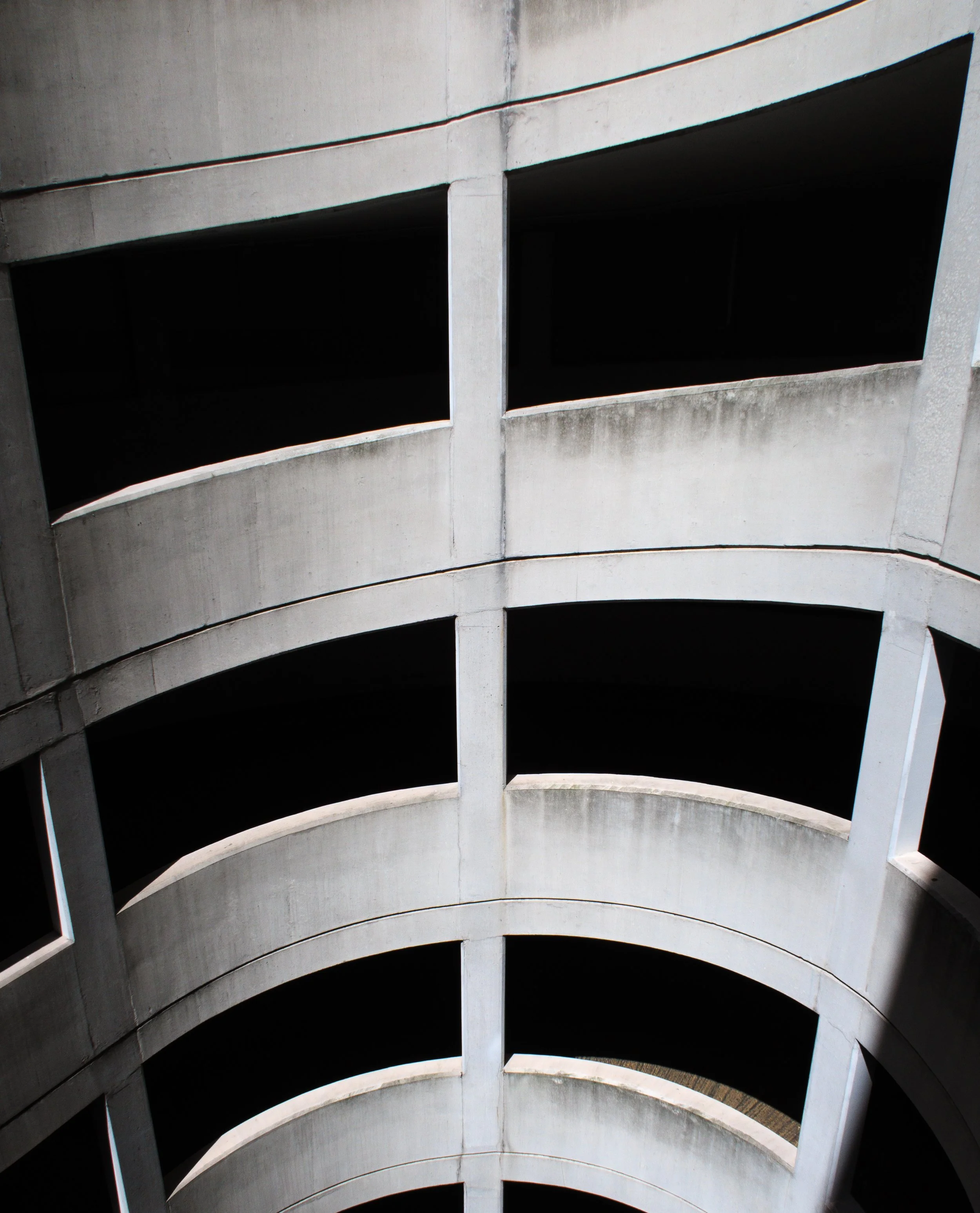Abstract image of parking lot ramp