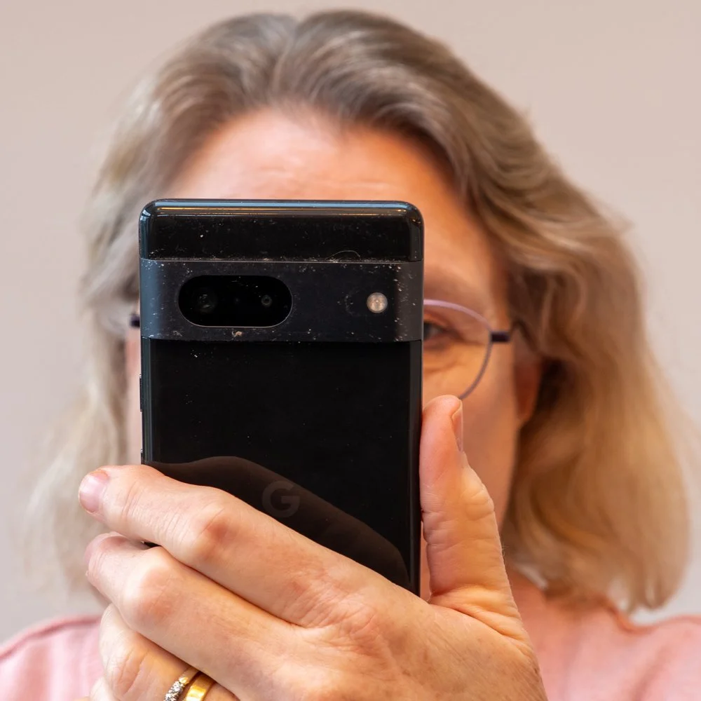 Photographer with phone