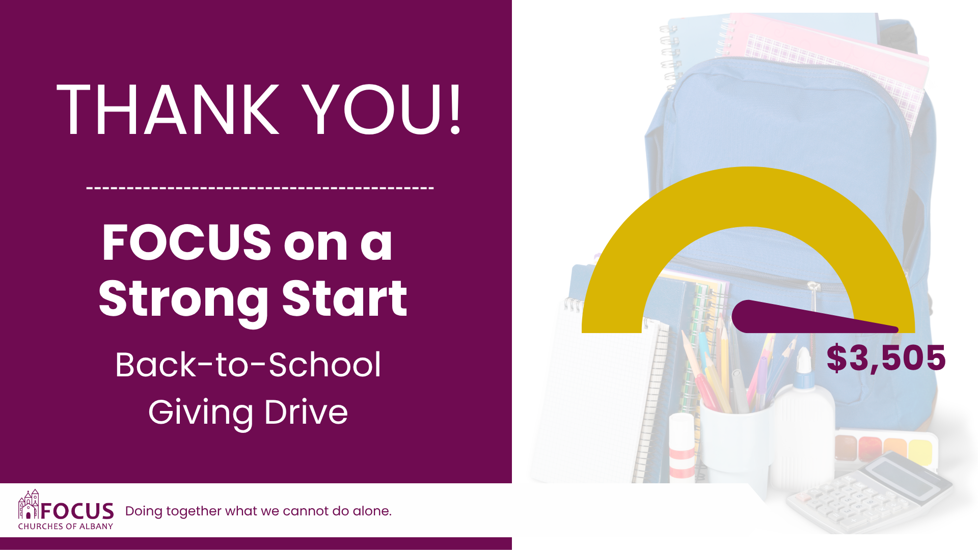 Thank You for Helping Local Children Start the School Year Strong