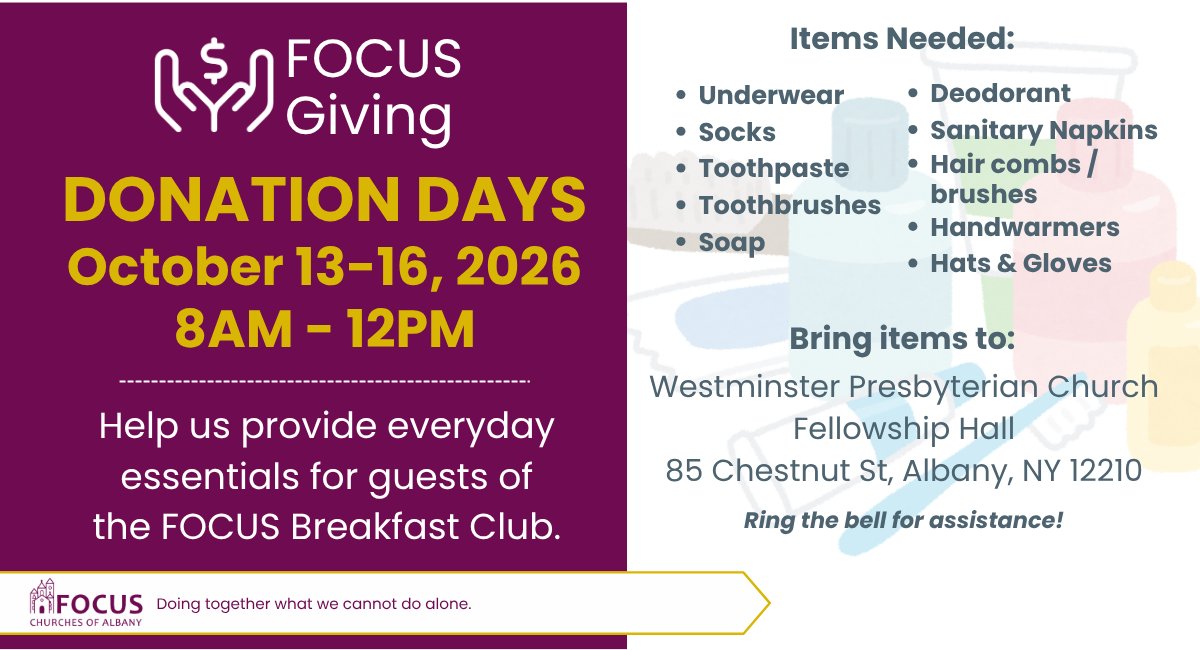 FOCUS Donation Days: Small Items. Big Impact.