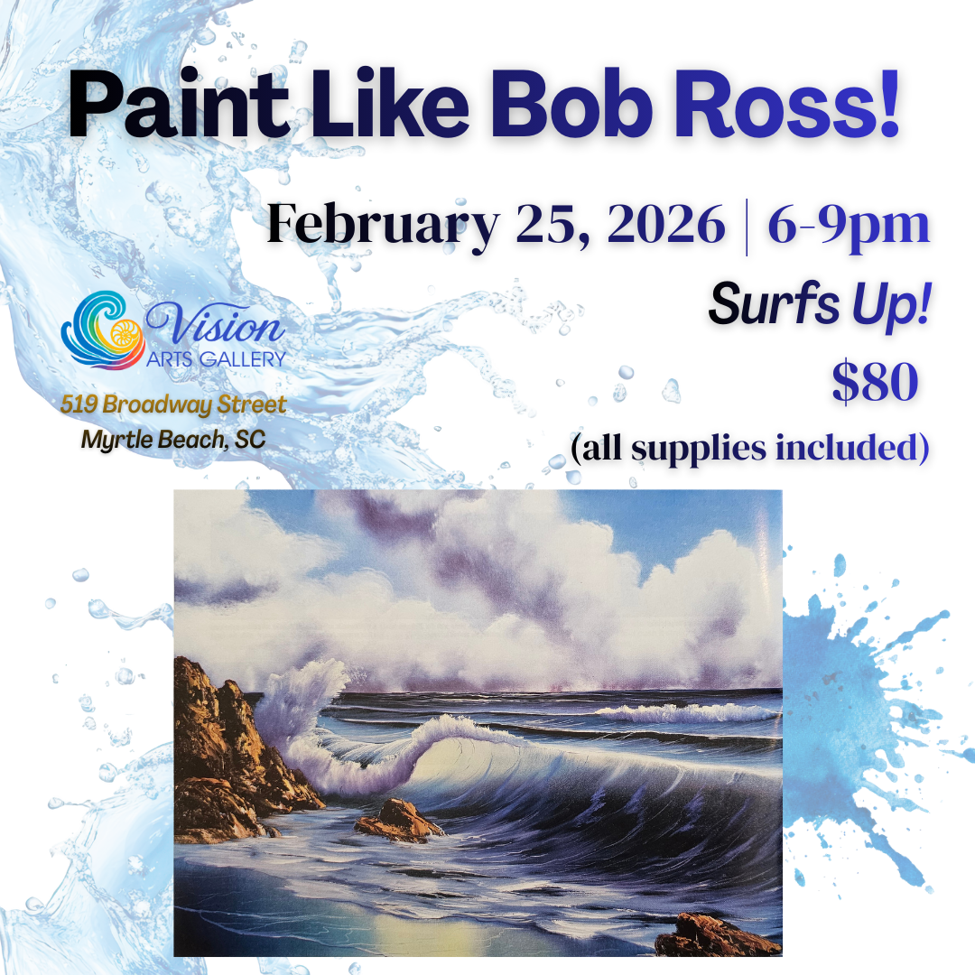 Paint like Bob Ross—yes, you can! “Surf’s Up”