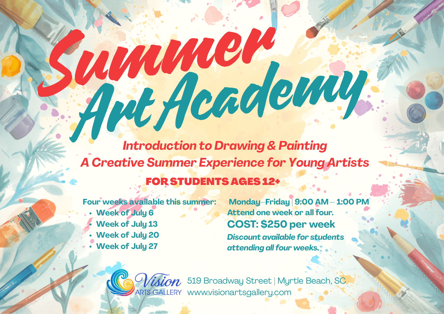 Vision Arts Academy - Summer Art Academy (Introduction to Drawing &amp; Painting)