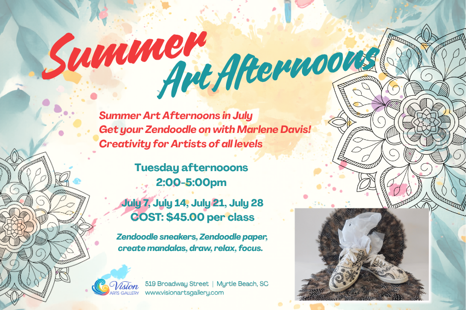 Summer Art Afternoons in July: Get Your Zendoodle on with Marlene Davis