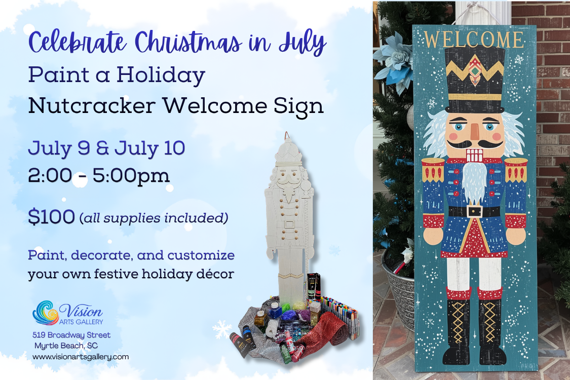 Christmas in July: Paint a Holiday Nutcracker Welcome Sign
