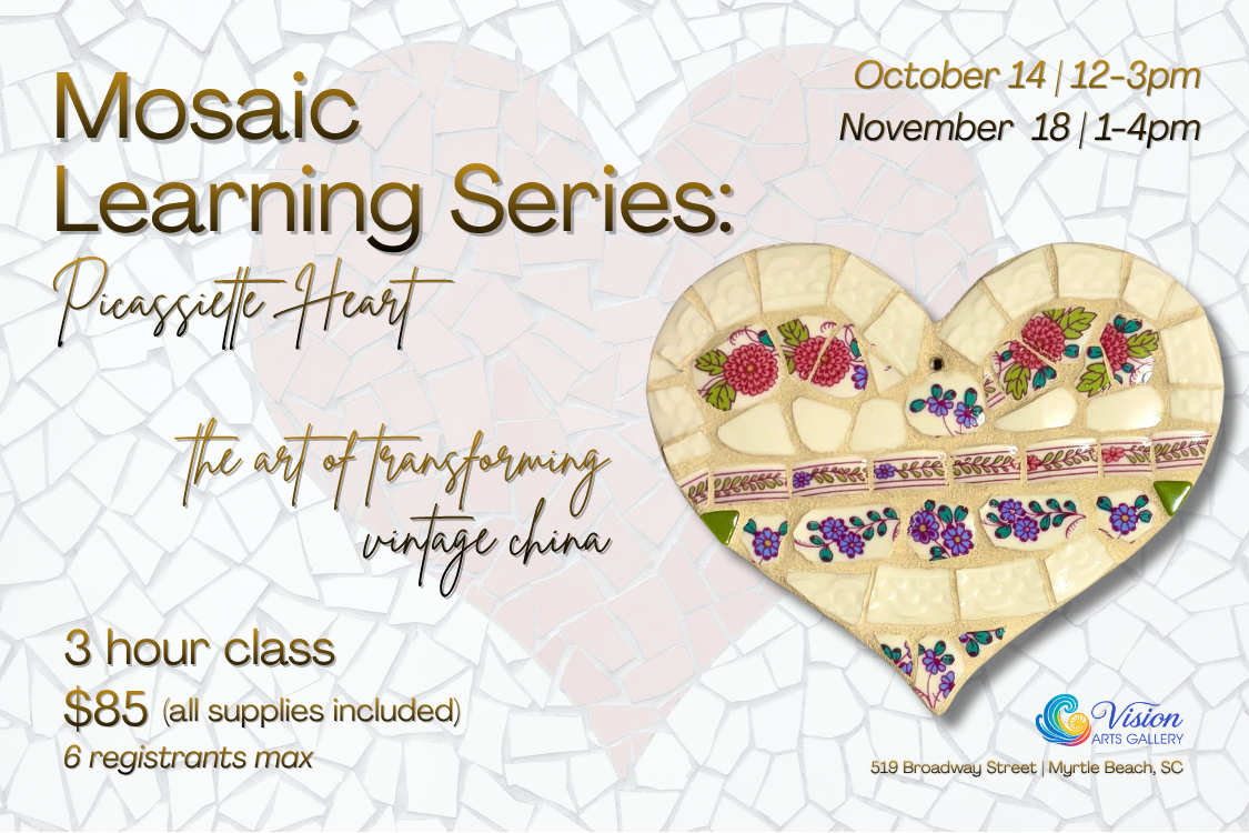 Mosaic Learning Series: Picassiette Heart - The Art of Transforming Vintage China