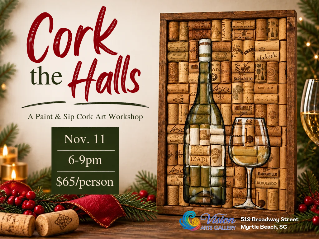 Cork the Halls! Sip, Paint &amp; Create with Wine Corks!