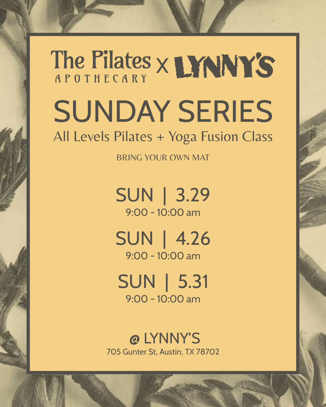 Pilates + Yoga Fusion at Lynnys! 