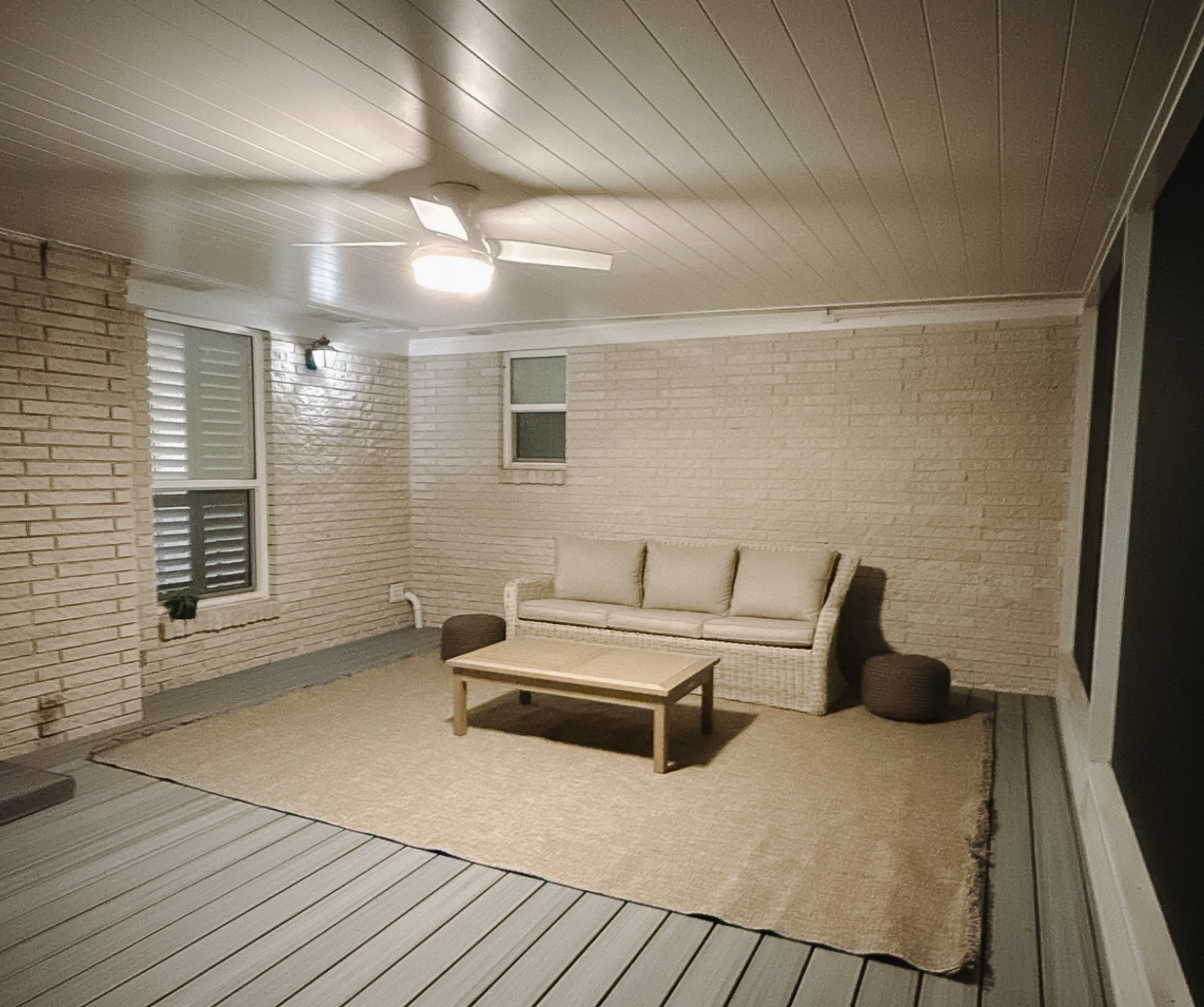 A screened in porch and deck MISTI Construction built for one of their remodeling clients in Northwest Florida