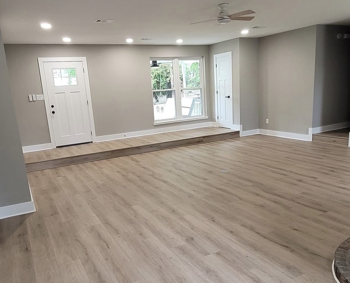 The living room in a house we custom built in Northwest Florida