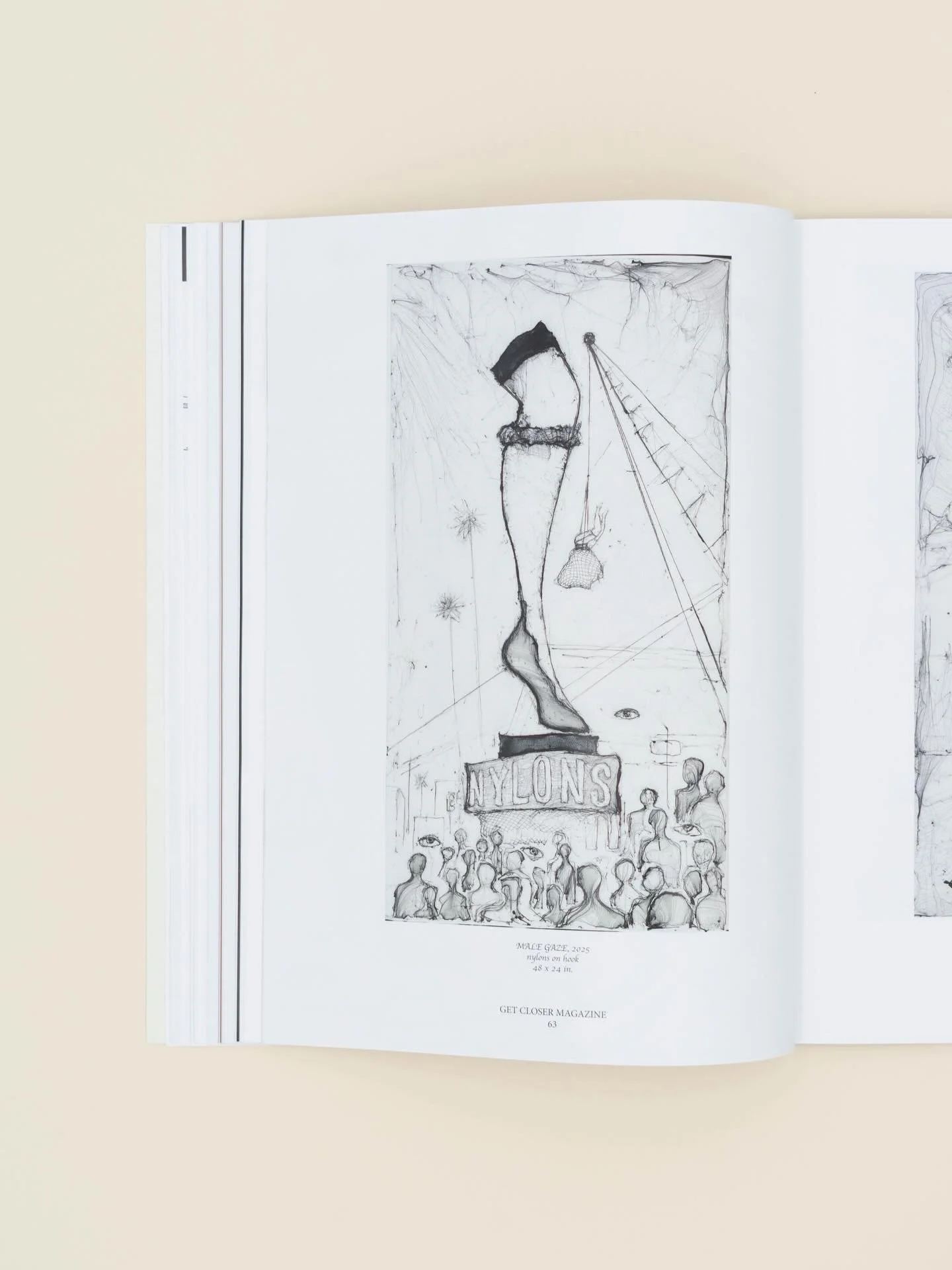 I am so excited to share the work of American fiber artist @lucinevisions ~ Lucine is internationally recognized as the first artist to pioneer the use of nylon stockings as a two dimensional fiber art medium on hook based canvas. Her work examines t