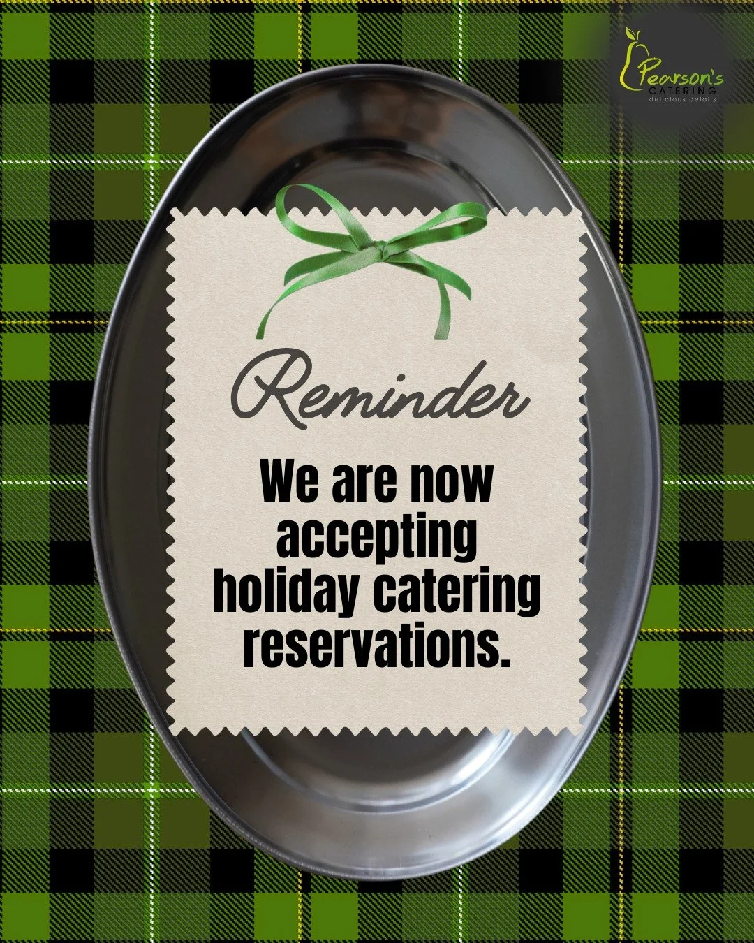 Holiday planning starts now! 🍽️🎁

Take one thing off your to-do list by reserving your holiday catering early. From intimate gatherings to large celebrations, our team is ready to help make your event delicious and stress-free.

Contact us today to