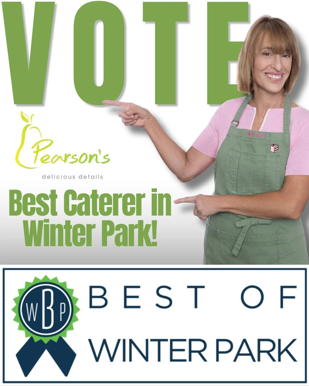 We need your vote, Winter Park! 🏆❤️

Pearson&rsquo;s Catering has been nominated for Best Caterer in Winter Park, and we couldn&rsquo;t be more grateful!

From weddings and celebrations to corporate events and gatherings of all kinds, we love helpin