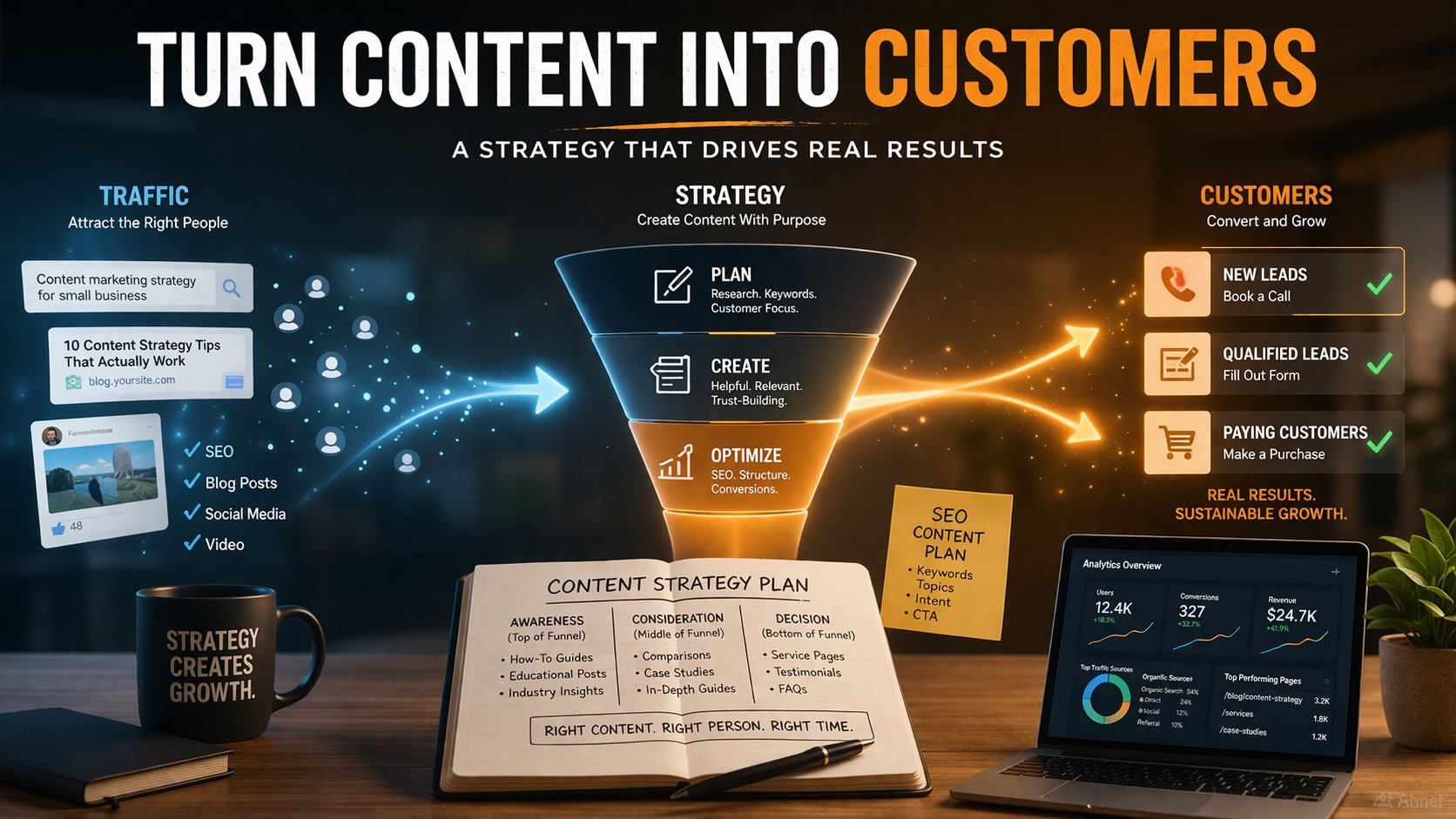 How to Build a Content Strategy That Actually Brings in Customers (Not Just Traffic)