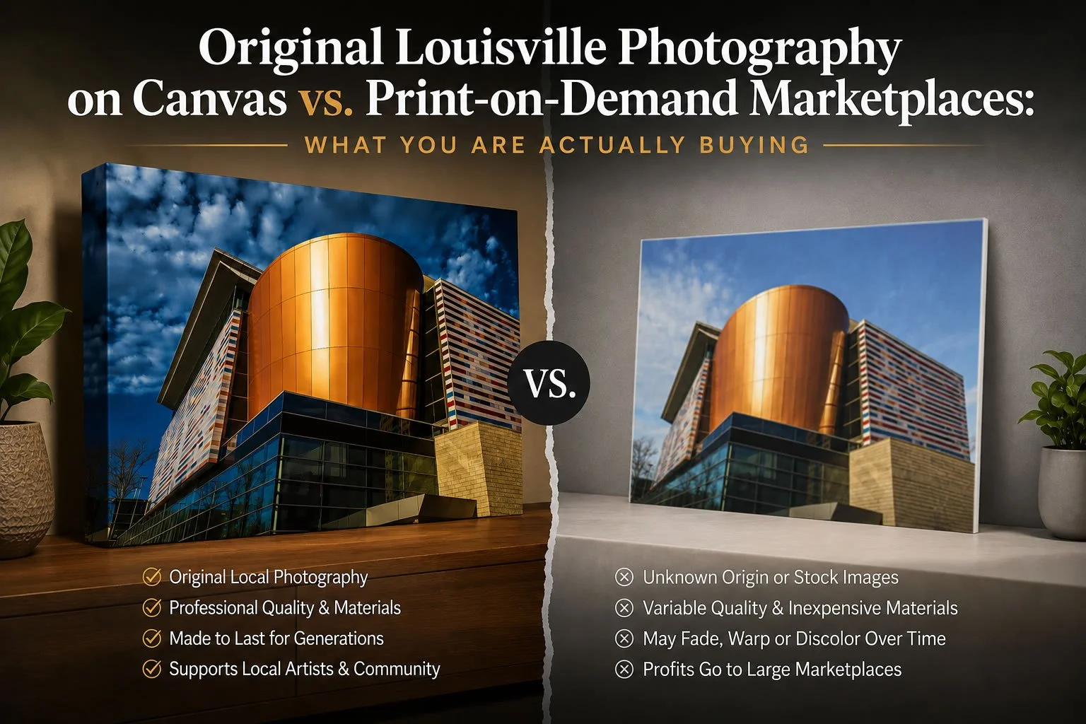 Louisville Canvas Prints: Original vs Print-on-Demand